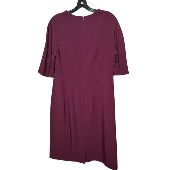 M.M. LaFleur Farnoosh Sheath Plumberry Half Sleeve Dress Size 12 - Picture 4 of 13